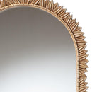 Caitlin Wood Antique Gold Arch Mirror with Carved Leaf Border - BlueJay Avenue