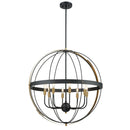Caldwell Matte Black Globe Chandelier - BlueJay Avenue