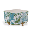 Canton Celadon Quatrefoil Ceramic Indoor Planter - BlueJay Avenue