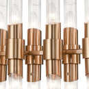 Carisbrooke 24-Light Burnished Brass Linear Chandelier - BlueJay Avenue