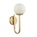 Caroline 1-Light Brushed Gold Globe Wall Sconce - BlueJay Avenue