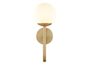 Caroline 1-Light Brushed Gold Globe Wall Sconce - BlueJay Avenue