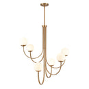 Caroline 36" Wide 6-Light Globe Chandelier in Brushed Gold - BlueJay Avenue