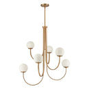 Caroline 36" Wide 6-Light Globe Chandelier in Brushed Gold - BlueJay Avenue