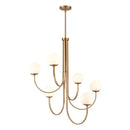 Caroline 36" Wide 6-Light Globe Chandelier in Brushed Gold - BlueJay Avenue