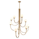 Caroline 9-Light Modern Globe Chandelier – Brushed Gold - BlueJay Avenue