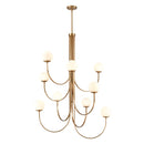 Caroline 9-Light Modern Globe Chandelier – Brushed Gold - BlueJay Avenue