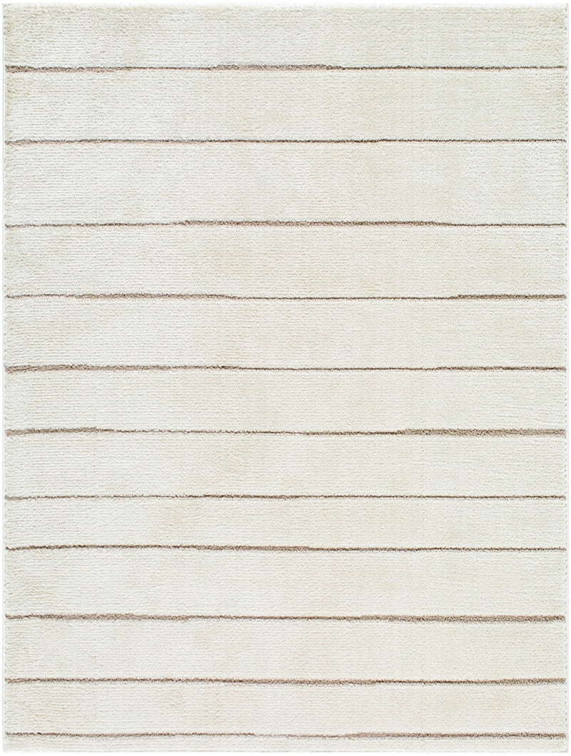 Cascade Cream Machine Woven Modern Area Rug - BlueJay Avenue