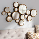 Cassiopeia Antique Gold Finished Bubble Accent Wall Mirror - BlueJay Avenue