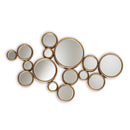 Cassiopeia Antique Gold Finished Bubble Accent Wall Mirror - BlueJay Avenue