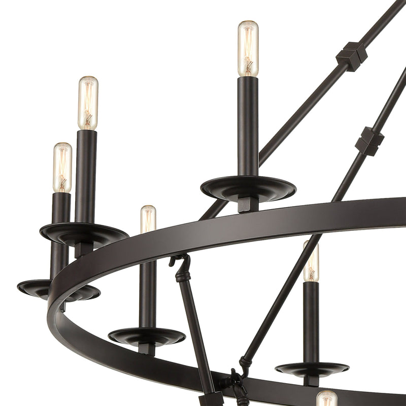 Castle 20 - Light Bronze Tiered Chandelier - BlueJay Avenue