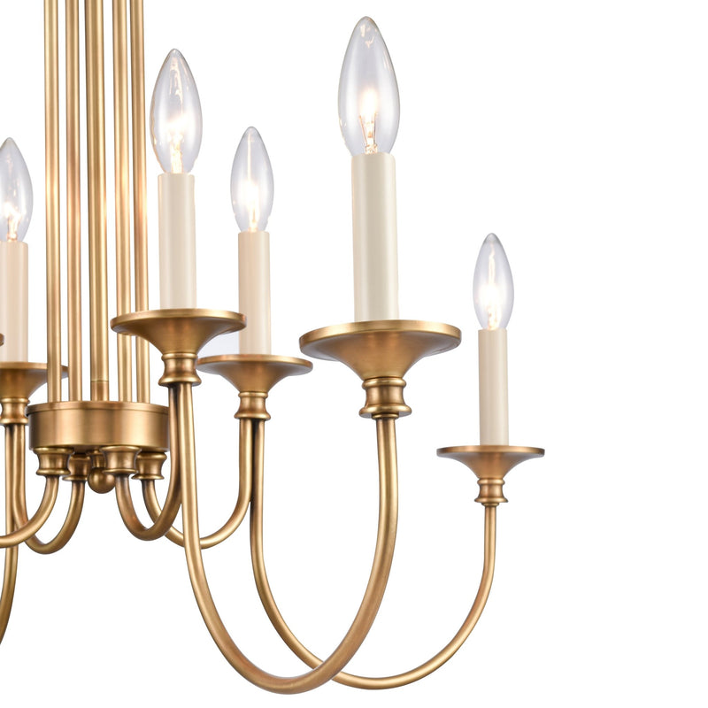 Cecil 8 - Light Gold Chandelier - BlueJay Avenue