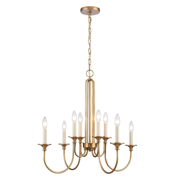 Cecil 8 - Light Gold Chandelier - BlueJay Avenue
