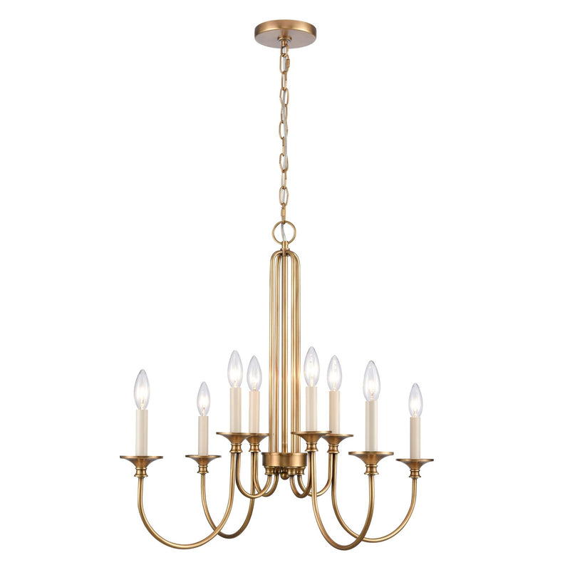 Cecil 8 - Light Gold Chandelier - BlueJay Avenue