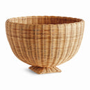 Charleston Natural Rattan Footed Bowl - BlueJay Avenue