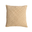 Chevron Suede Basketweave Leather Pillow - Taupe, 20 in - BlueJay Avenue