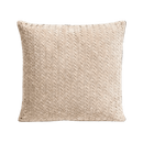 Chevron Woven Leather Pillow, Bone - 20"x20" - BlueJay Avenue
