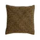 Chevron Woven Suede Leather Throw Pillow, Forest, 20 x 20 - BlueJay Avenue