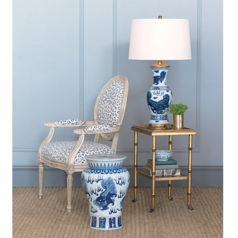 Chow Blue Chinoiserie Porcelain Table Lamp - BlueJay Avenue