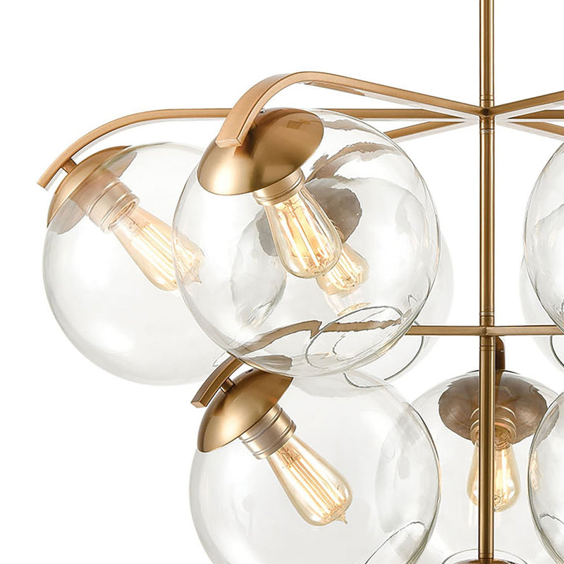 Collective 10 - Light Brass Tiered Chandelier - BlueJay Avenue