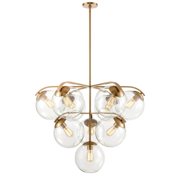Collective 10 - Light Brass Tiered Chandelier - BlueJay Avenue