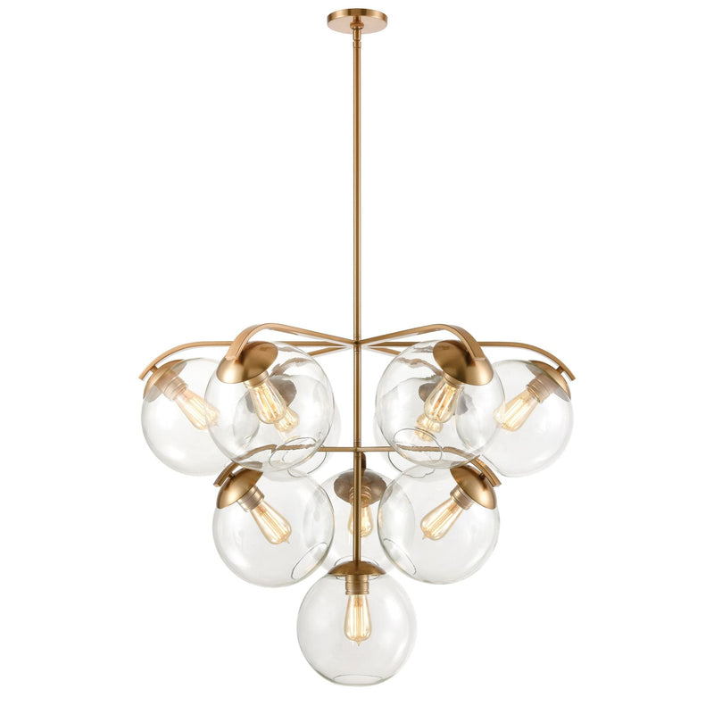 Collective 10 - Light Brass Tiered Chandelier - BlueJay Avenue