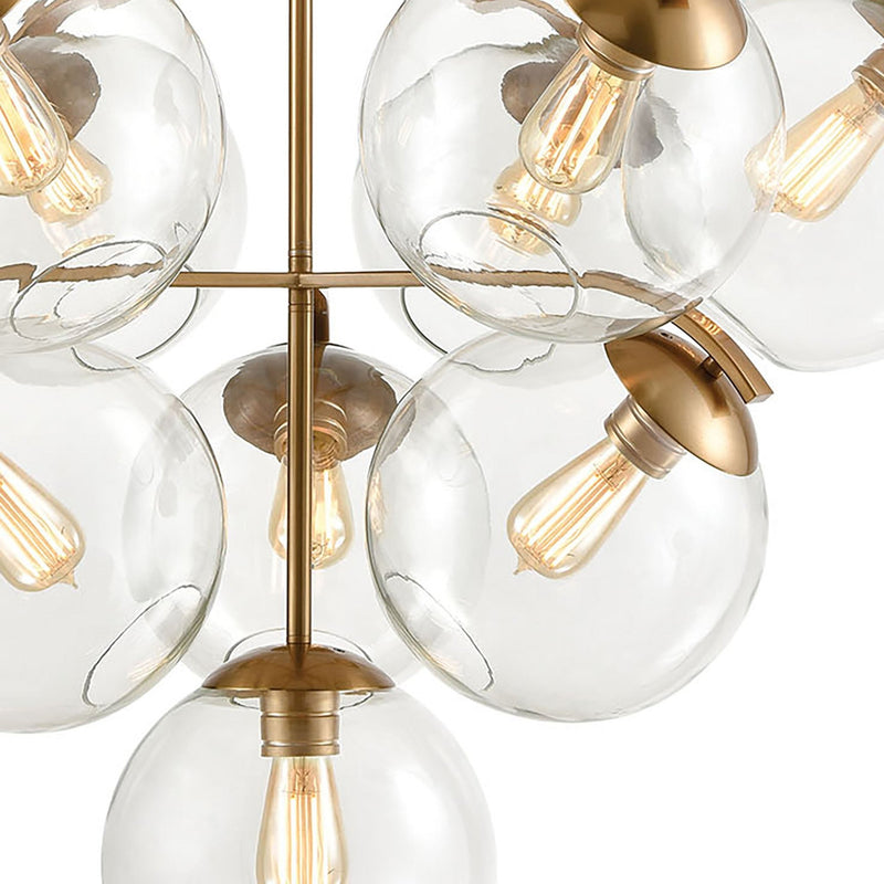 Collective 10 - Light Brass Tiered Chandelier - BlueJay Avenue