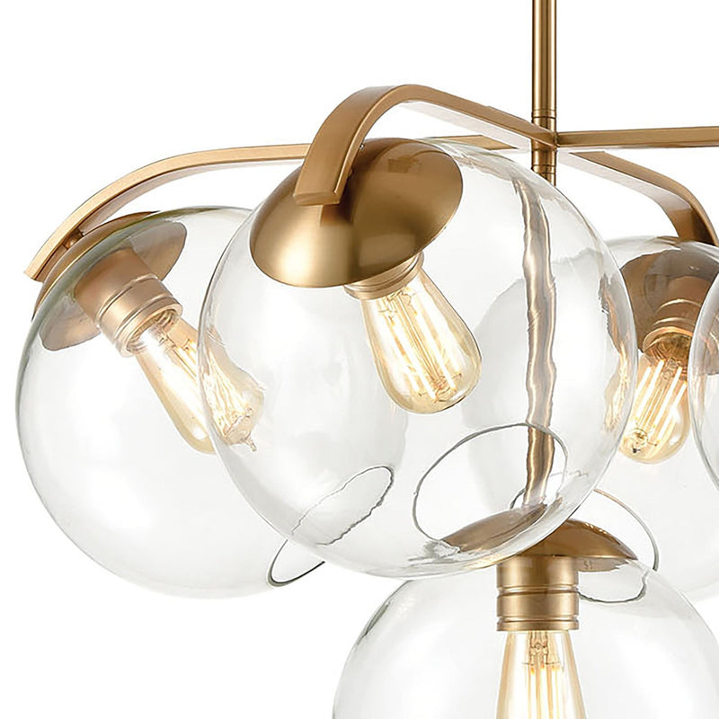 Collective 5 - Light Dimmable Gold Chandelier - BlueJay Avenue