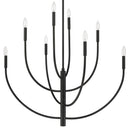 Continuance Modern Arc Chandelier – 6-Light Contemporary Ceiling Light - BlueJay Avenue
