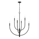 Continuance Modern Arc Chandelier – 6-Light Contemporary Ceiling Light - BlueJay Avenue