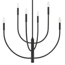 Continuance Modern Arc Chandelier – 6-Light Contemporary Ceiling Light - BlueJay Avenue