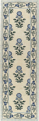 Cotswold Blue Cottage Style Hand Tufted Wool Area Rug - BlueJay Avenue