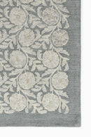 Cotswold Blue Floral Cottage Style Hand Tufted Wool Rug - BlueJay Avenue