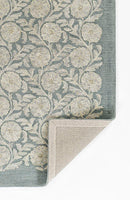 Cotswold Blue Floral Cottage Style Hand Tufted Wool Rug - BlueJay Avenue