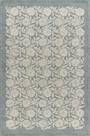 Cotswold Blue Floral Cottage Style Hand Tufted Wool Rug - BlueJay Avenue