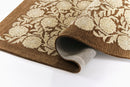 Cotswold Brown Floral Hand Tufted Wool Rug - BlueJay Avenue
