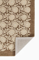 Cotswold Brown Floral Hand Tufted Wool Rug - BlueJay Avenue