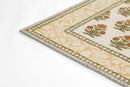Cotswold Gold Floral Cottage Style Wool Rug - BlueJay Avenue