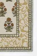 Cotswold Gold Floral Cottage Style Wool Rug - BlueJay Avenue