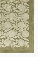 Cotswold Green Cottage Style Wool Rug - BlueJay Avenue