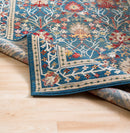 Crafty Medium Pile Blue Traditional Area Rug - BlueJay Avenue