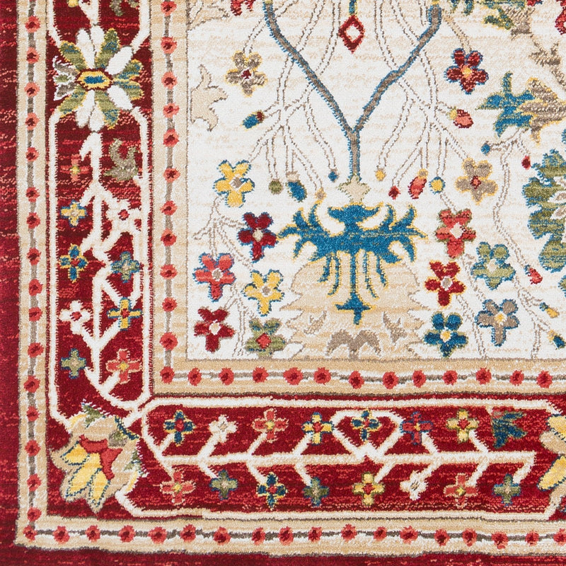 Crafty Medium Pile Red Traditional Area Rug - BlueJay Avenue