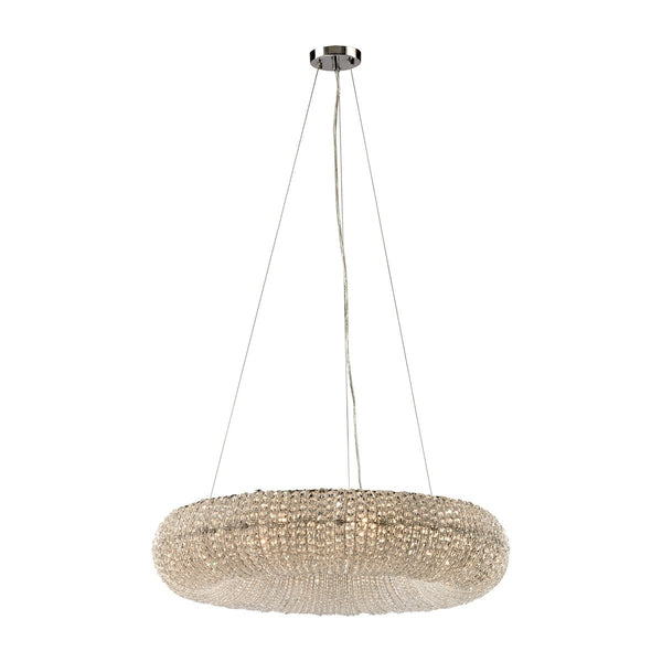 Crystal Ring Dimmable Chrome Modern Chandelier - BlueJay Avenue