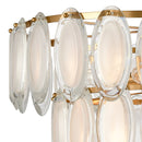 Curiosity 8-Light Gold Tiered Glass Chandelier – Aged Brass - BlueJay Avenue