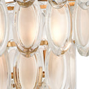 Curiosity 8-Light Gold Tiered Glass Chandelier – Aged Brass - BlueJay Avenue