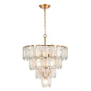 Curiosity 8-Light Gold Tiered Glass Chandelier – Aged Brass - BlueJay Avenue