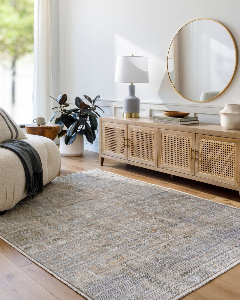 Darling Tan and Black Washable Rug - BlueJay Avenue