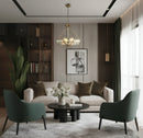 Decostar Art Deco Brass Chandelier, 4-Lt/8-Lt - BlueJay Avenue