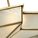 Decostar Art Deco Brass Chandelier, 4-Lt/8-Lt - BlueJay Avenue