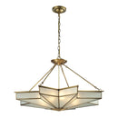 Decostar Art Deco Brass Chandelier, 4-Lt/8-Lt - BlueJay Avenue